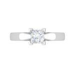 Load image into Gallery viewer, 0.30cts Princess Cut Diamond Platinum Solitaire Engagement Ring JL PT 52050   Jewelove.US
