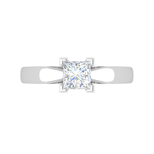 0.30cts Princess Cut Diamond Platinum Solitaire Engagement Ring JL PT 52050   Jewelove.US