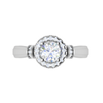 Load image into Gallery viewer, 0.50 cts Solitaire Halo Diamond Platinum Ring JL PT JRW2586MM   Jewelove.US
