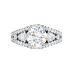 Load image into Gallery viewer, 0.50 cts Solitaire Platinum Diamond Split Shank Ring JL PT RERSS1220   Jewelove.US
