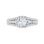 Load image into Gallery viewer, 0.30 cts. Solitaire Platinum Halo Diamond Split Shank Engagement Ring JL PT WB6016   Jewelove
