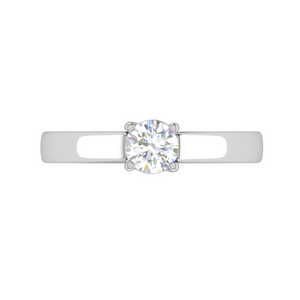 0.30 cts Solitaire Diamond Platinum Ring JL PT RH RD 189   Jewelove.US