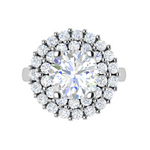 Load image into Gallery viewer, 0.50 cts Solitaire Double Halo Diamond Platinum Ring JL PT REHS1487   Jewelove.US
