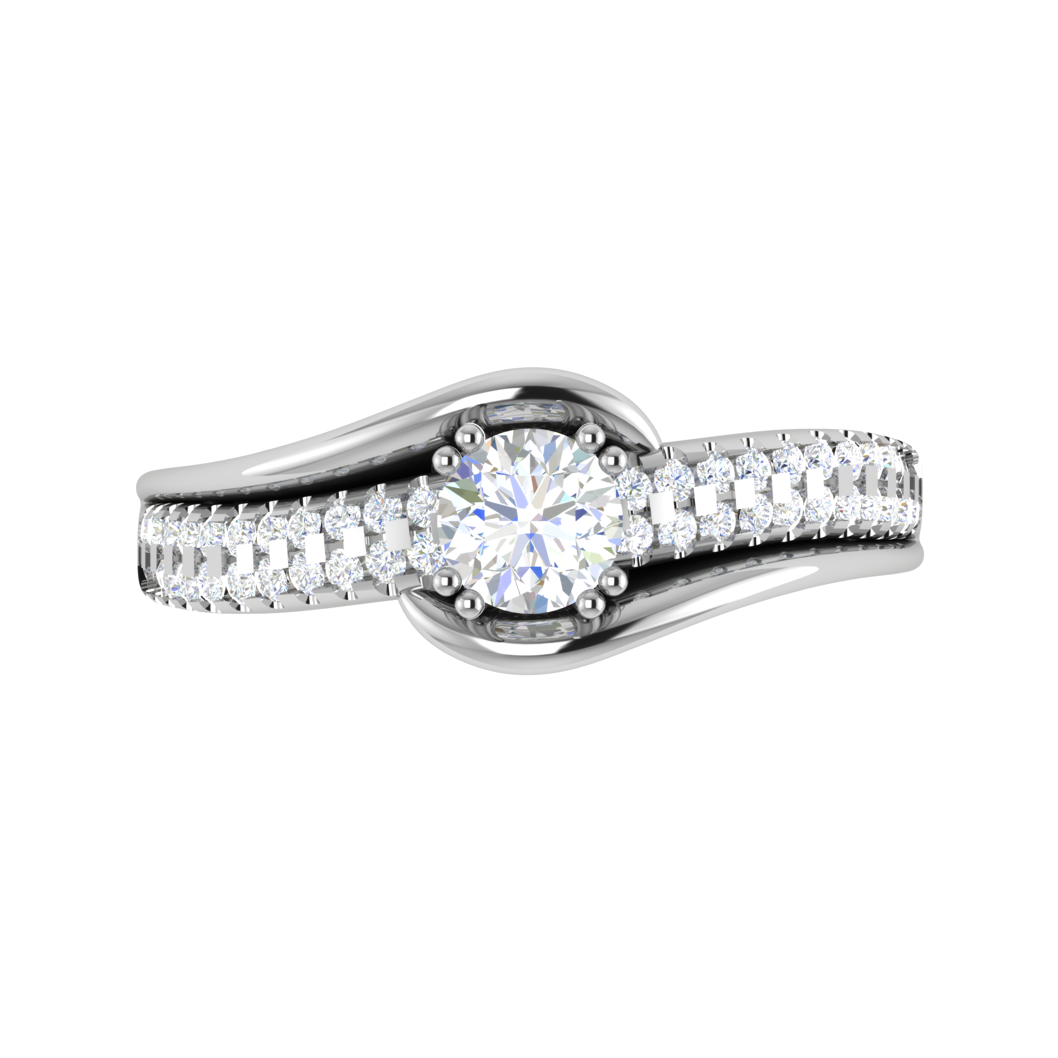 0.30cts Solitaire Diamond Split Shank Platinum Ring JL PT JRW1562MM   Jewelove.US