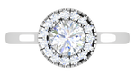 Load image into Gallery viewer, 0.50 cts Solitaire Single Halo Platinum Ring JL PT RH RD 111   Jewelove.US
