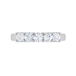 Load image into Gallery viewer, 15 Pointer Diamond Half Eternity Platinum Ring for Women JL PT WB RD 162   Jewelove
