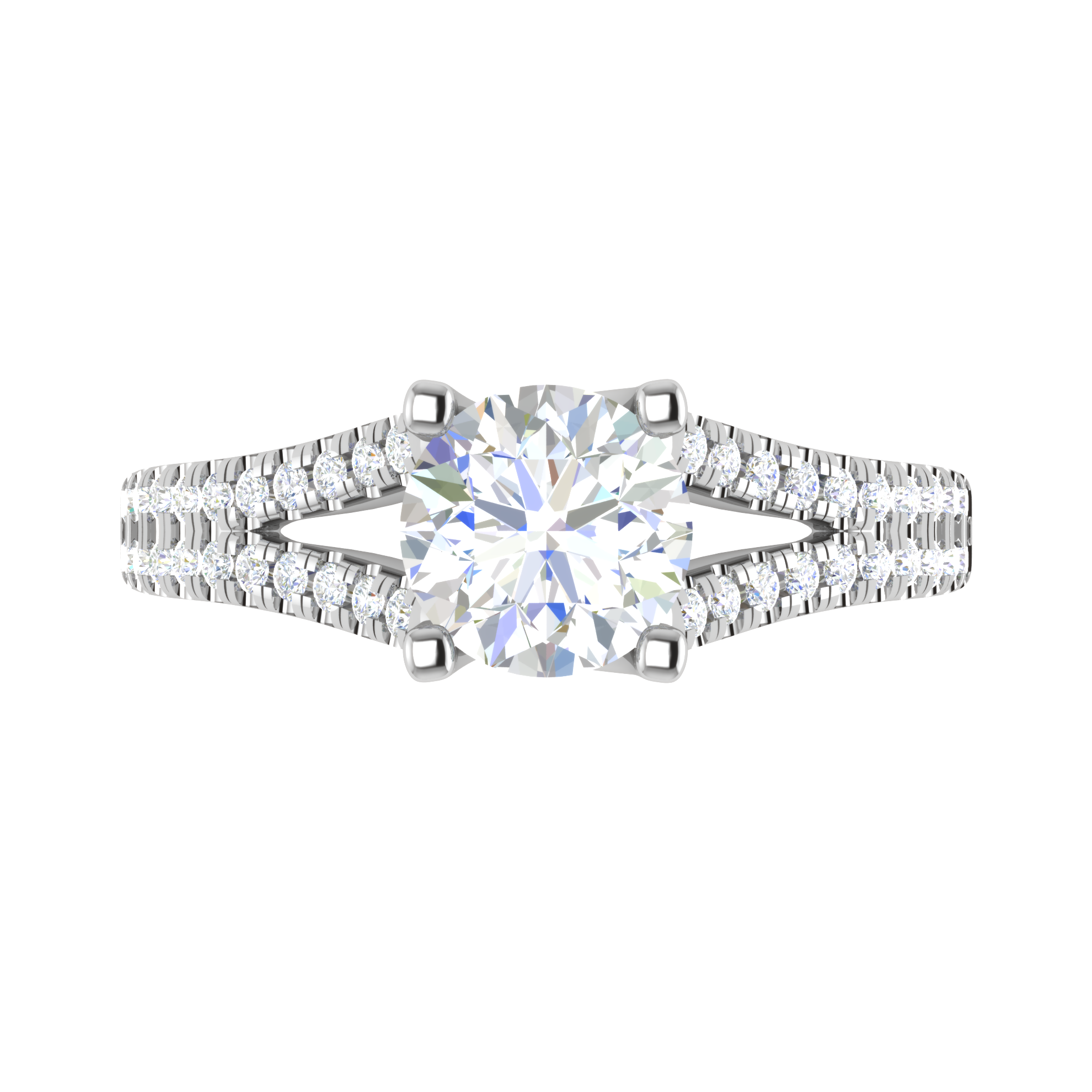 0.50 cts Solitaire Platinum Diamond Split Shank Ring JL PT PR RD 100   Jewelove.US