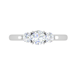 Load image into Gallery viewer, 0.50 cts. Solitaire Three Stone Platinum Diamond Engagement Ring JL PT R3 RD 161   Jewelove.US
