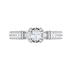 0.50 cts Solitaire Diamond Split Shank Platinum Ring JL PT RP RD 124   Jewelove.US