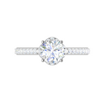 Load image into Gallery viewer, 0.50 cts Solitaire with Diamond Shank Platinum Ring JL PT RH RD 236   Jewelove.US
