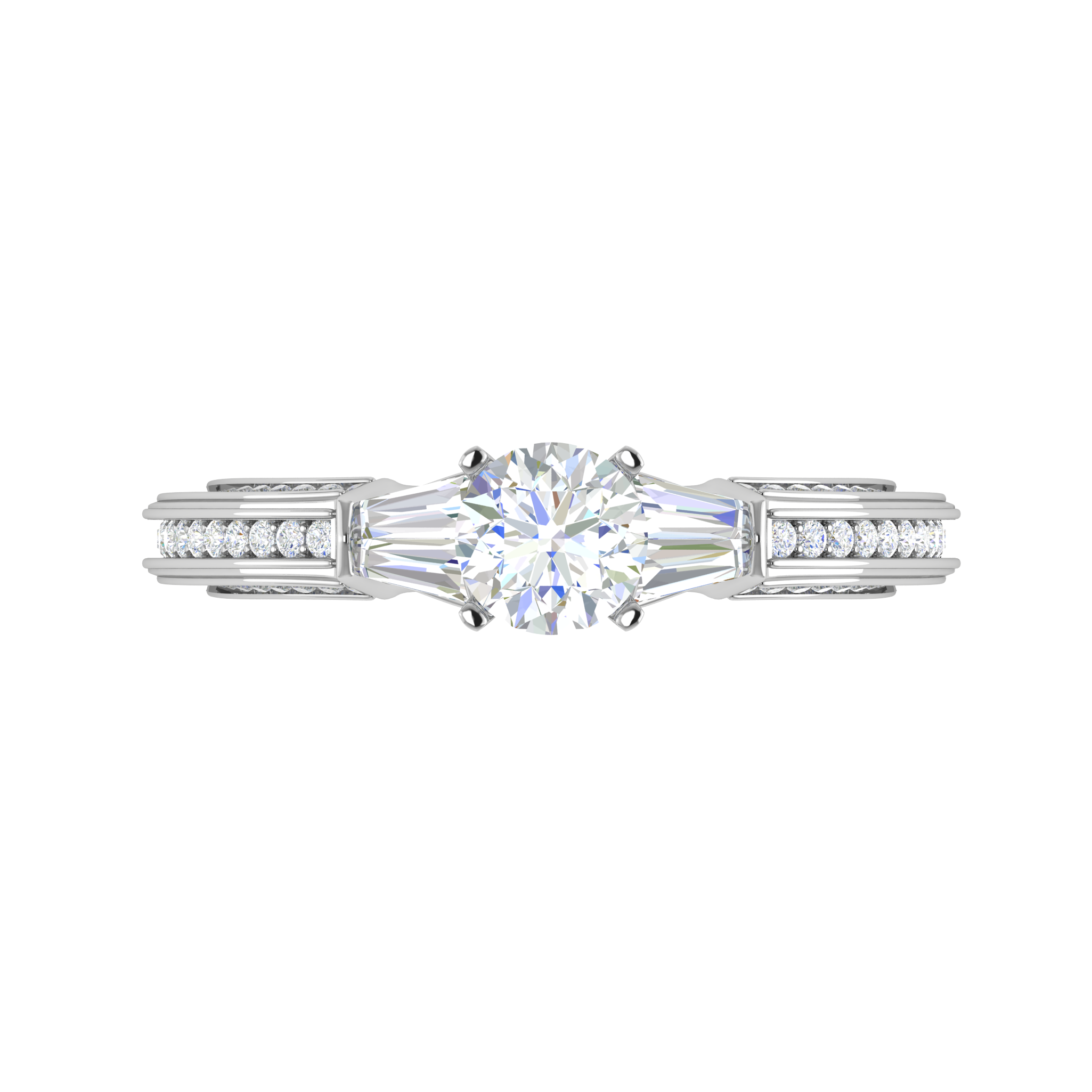 0.50 cts Solitaire Diamond Split Shank Platinum Ring JL PT RP RD 167   Jewelove.US