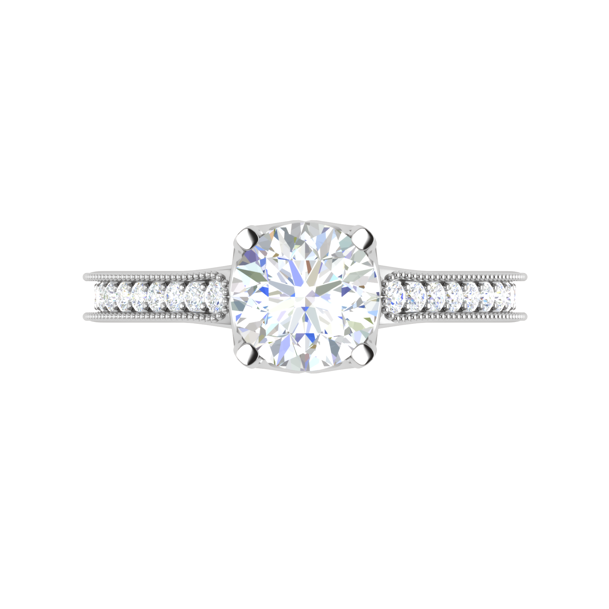 0.50 cts Solitaire Diamond Shank Platinum Ring for Women JL PT RV RD 110   Jewelove