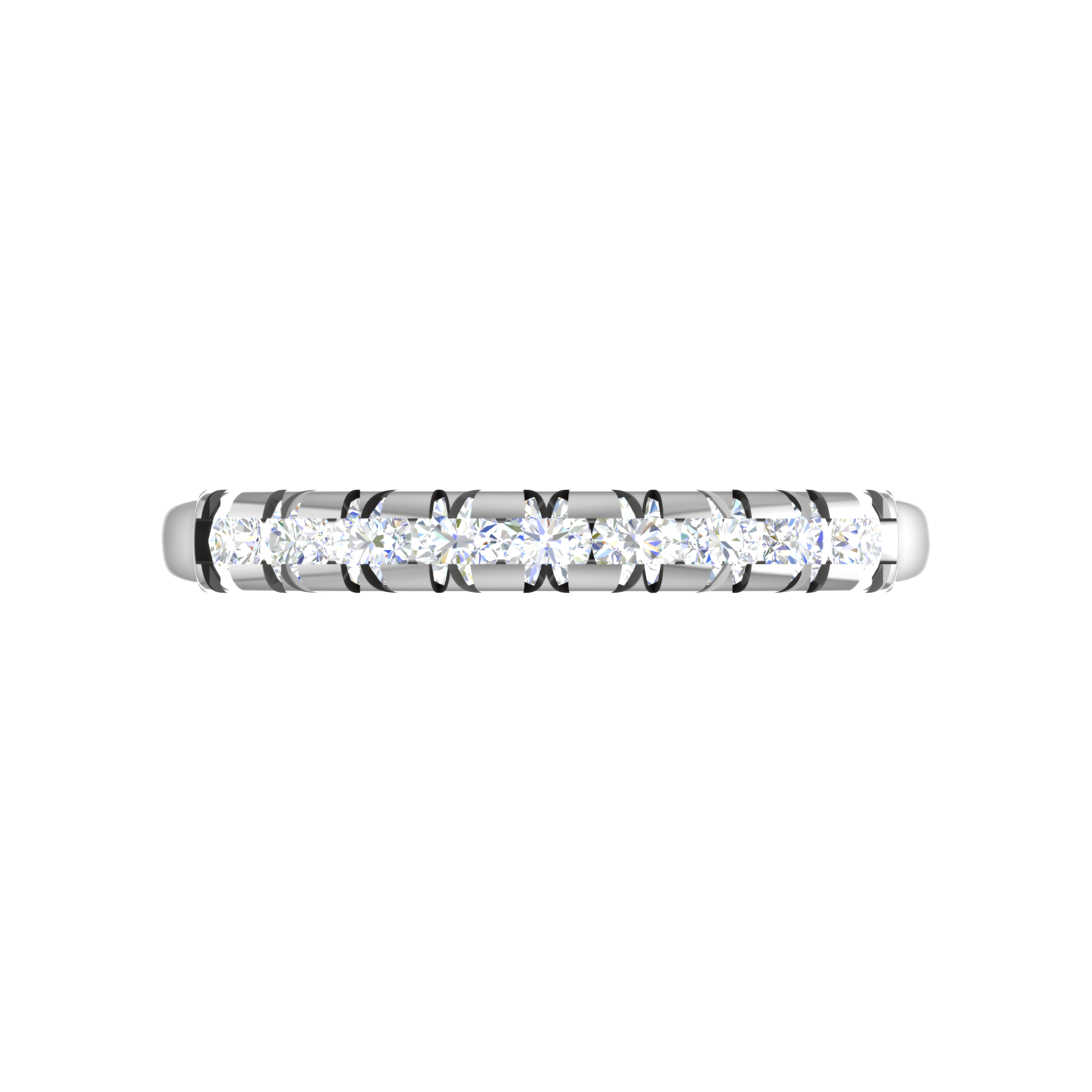 Diamond Half Eternity Platinum Ring for Women JL PT WB RD 147   Jewelove