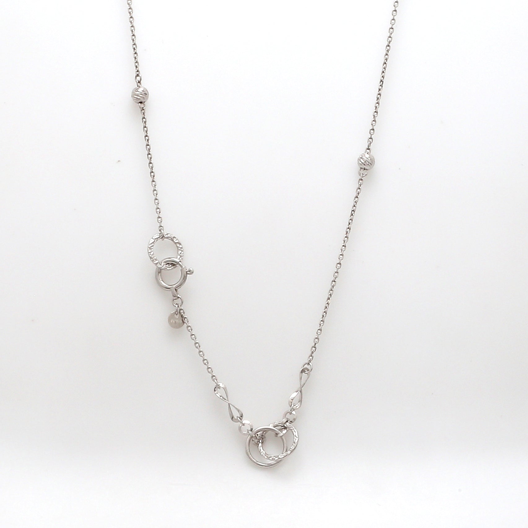 Japanese Platinum Diamond Cut Balls Chain for Women JL PT CH 1086   Jewelove.US