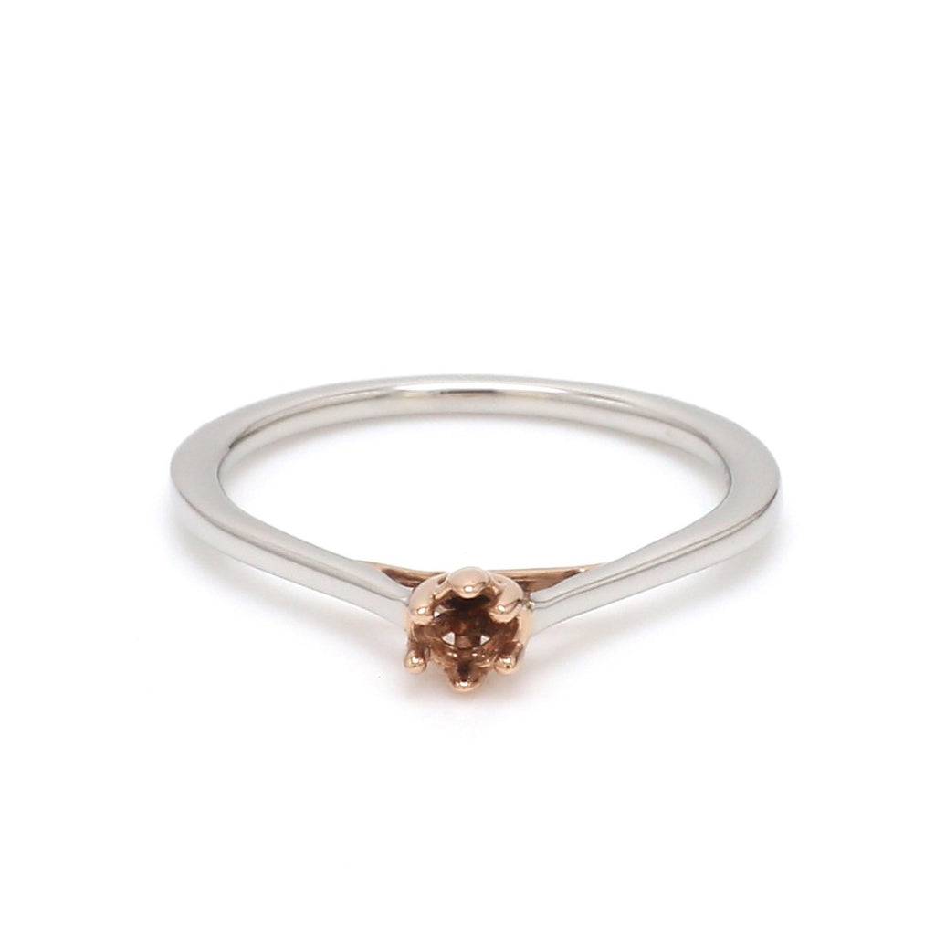 6 Prong Platinum Rose Gold Solitaire Mounting JL PT 1145-M   Jewelove.US