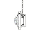 Load image into Gallery viewer, 0.50cts Cushion Solitaire Platinum Double Halo Diamond Pendant for Women JL PT P PF CU 109   Jewelove.US
