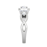 Load image into Gallery viewer, 0.50 cts Solitaire Square Halo Diamond Accents Platinum Ring JL PT RH RD 272   Jewelove.US
