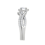 Load image into Gallery viewer, 0.30cts Solitaire Halo Diamond Twister Shank Platinum Ring JL PT RH RD 301   Jewelove.US
