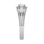 Load image into Gallery viewer, 0.50 cts Halo Diamond Split Shank Solitaire Platinum Diamond Ring JL PT RH RD 197   Jewelove.US
