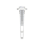 Load image into Gallery viewer, 0.50 cts Solitaire Square Halo Diamond Split Shank Platinum Ring JL PT RH RD 262   Jewelove.US
