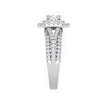 Load image into Gallery viewer, 0.30cts Solitaire Double Halo Diamond Split Shank Platinum Ring JL PT JRW1564MM   Jewelove.US
