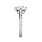 Load image into Gallery viewer, 0.50 cts Solitaire Square Halo Diamond with Shank Platinum Ring JL PT RH RD 279   Jewelove.US
