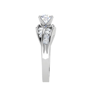 0.50cts Solitaire Diamond Split Shank Platinum Ring JL PT WB5808E   Jewelove.US