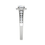 Load image into Gallery viewer, 0.50 cts Solitaire Square Halo Diamond Shank Platinum Ring JL PT RH RD 213   Jewelove.US
