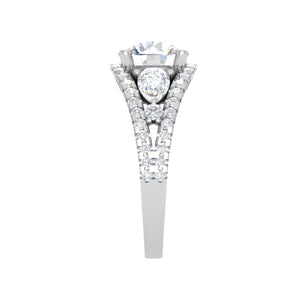 0.50 cts Solitaire Platinum Diamond Split Shank Ring JL PT RERSS1220   Jewelove.US