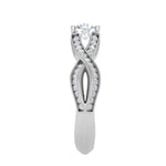 Load image into Gallery viewer, 0.50 cts Solitaire Diamond Twisted Shank Platinum Ring JL PT RP RD 125   Jewelove.US
