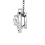 Load image into Gallery viewer, 0.30cts Solitaire Platinum Double Halo Diamond Pendant for Women JL PT P PF RD 106   Jewelove.US
