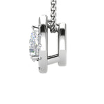 Load image into Gallery viewer, 30-Pointer Pear Solitaire Cut Platinum Diamond Pendant JL PT PF PS 111   Jewelove.US
