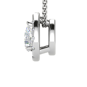 30-Pointer Pear Solitaire Cut Platinum Diamond Pendant JL PT PF PS 111   Jewelove.US
