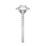 Load image into Gallery viewer, 0.50 cts Solitaire Double Halo Diamond Shank Platinum Ring JL PT RH RD 251   Jewelove.US
