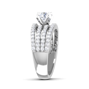 0.50 cts Solitaire Diamond Split Shank Platinum Ring JL PT RP RD 149   Jewelove.US