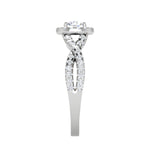 Load image into Gallery viewer, 0.50 cts Solitaire Halo Diamond with Twisted Shank Platinum Ring JL PT RH RD 278   Jewelove.US
