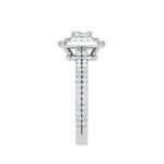 Load image into Gallery viewer, 0.30 cts. Cushion Solitaire Double Halo Split Shank Platinum Ring JL PT RH CU 250   Jewelove.US
