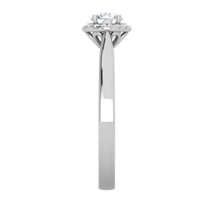 0.50 cts Solitaire Halo Diamond Platinum Ring JL PT RH RD 239   Jewelove.US