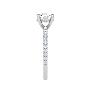 0.50cts Solitaire  Diamond Shank Platinum Ring   Jewelove.US