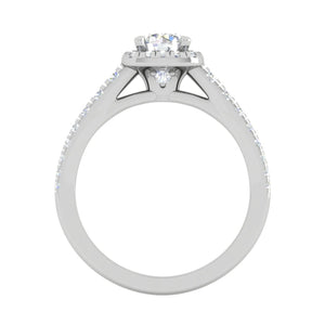 0.50 cts Solitaire Square Diamond Shank Platinum Ring JL PT RH RD 178   Jewelove.US