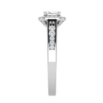 Load image into Gallery viewer, 0.50 cts Solitaire Square Halo Diamond Shank Platinum Ring JL PT RH RD 171   Jewelove.US
