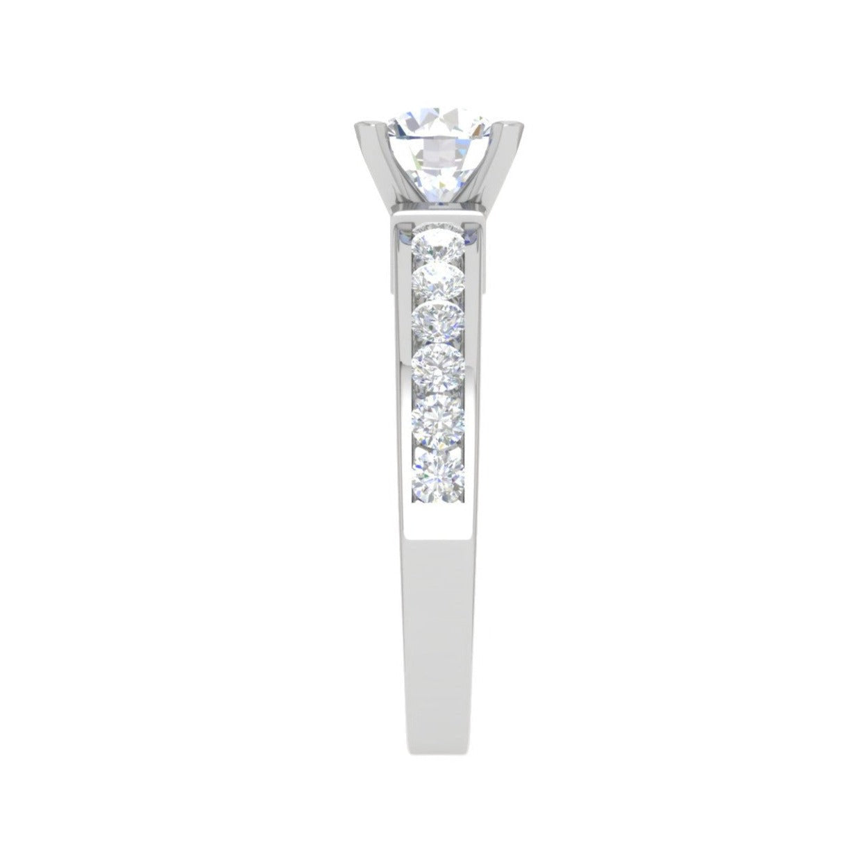 0.50 cts Solitaire Diamond Shank Platinum Ring JL PT RC RD 266   Jewelove.US