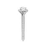 Load image into Gallery viewer, 0.50 cts Solitaire Platinum Halo Diamond Shank Ring JL PT PR RD 176   Jewelove.US
