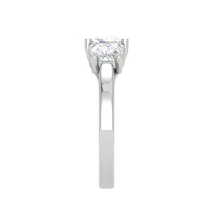 0.50cts. Cushion Solitaire Diamond Platinum Ring JL PT R3 CU 127   Jewelove.US