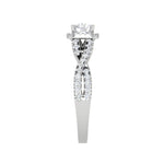 Load image into Gallery viewer, 0.50 cts Solitaire Halo Diamond Twisted Shank Platinum Diamonds Ring JL PT RP RD 221   Jewelove.US
