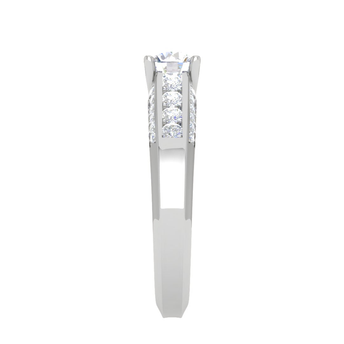 0.50 cts Solitaire Diamond Split Shank Platinum Ring JL PT RP RD 134   Jewelove.US