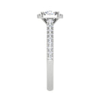 Load image into Gallery viewer, 0.50 cts Solitaire Halo Diamond Shank Platinum Ring JL PT RH RD 254   Jewelove.US
