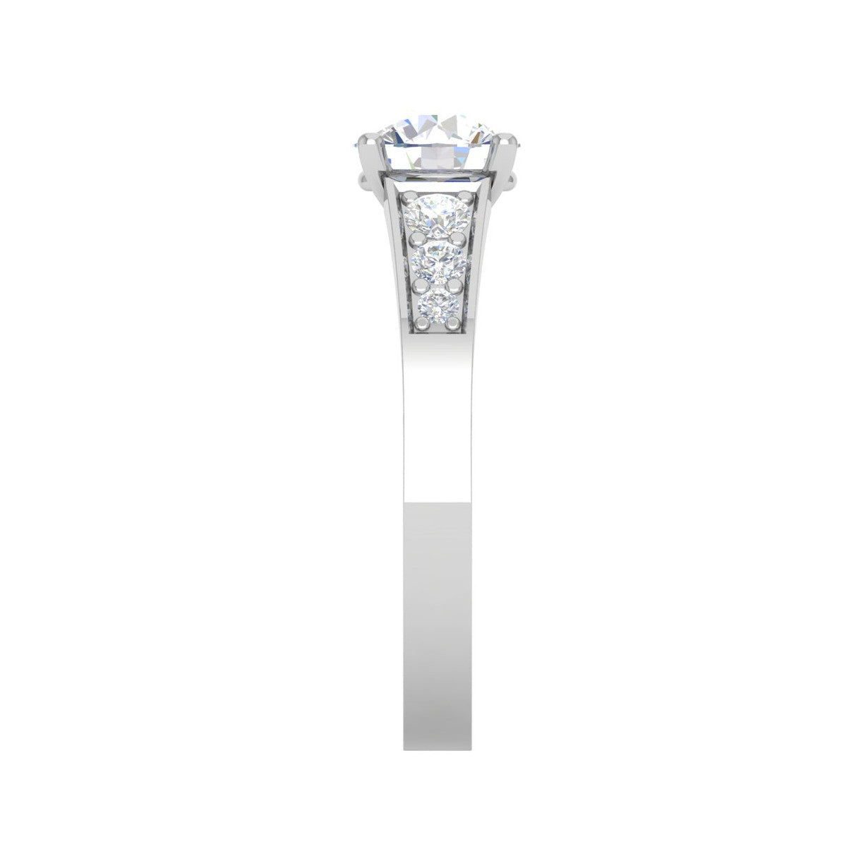 0.50 cts. Solitaire Diamond Shank Platinum Ring JL PT IM1704   Jewelove.US