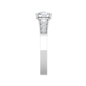 0.50 cts. Solitaire Diamond Shank Platinum Ring JL PT IM1704   Jewelove.US