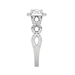 Load image into Gallery viewer, 0.50 cts Solitaire Halo Diamond Twisted Shank Platinum Ring JL PT RH RD 265   Jewelove.US
